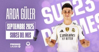 الاخبار اون لاين تنشر… أردا جولر نجم ريال مدريد يتوج بجائزة أفضل صاعد فى الليجا لشهر سبتمبر